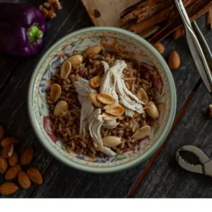 ARROZ CON POLLO Y ALMENDRAS PORCION 250G